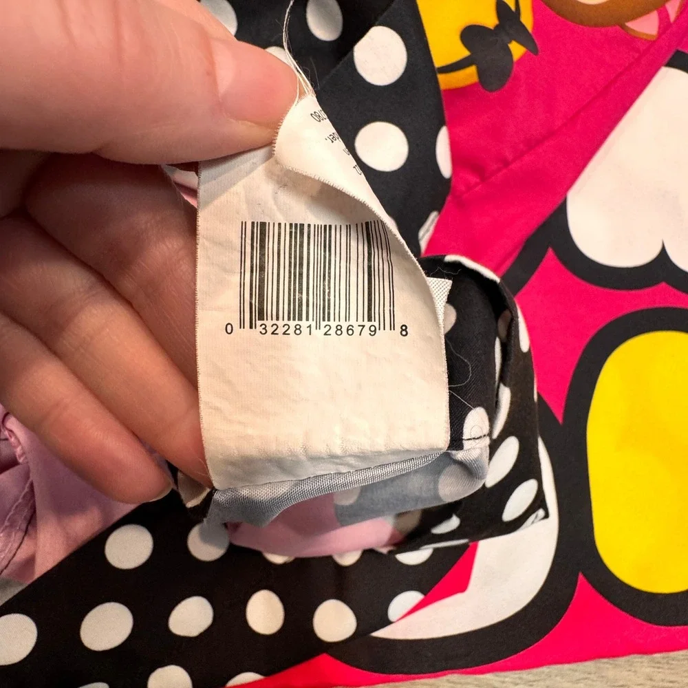 Disney Tsum Tsum Standard Pillowcase Hot Pink Black‎ Polka Dot 2 Sided
